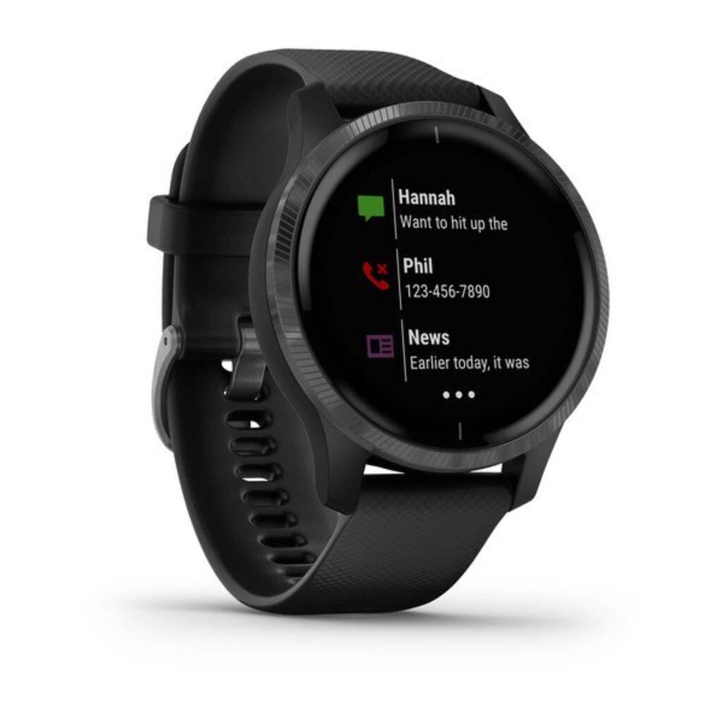 שעון חכם GARMIN VENU עם מוזיקה לאימוני ספורט מסוגים רבים - שחור