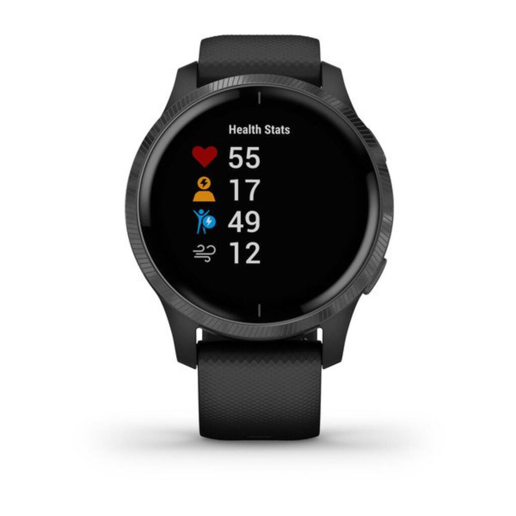 שעון חכם GARMIN VENU עם מוזיקה לאימוני ספורט מסוגים רבים - שחור