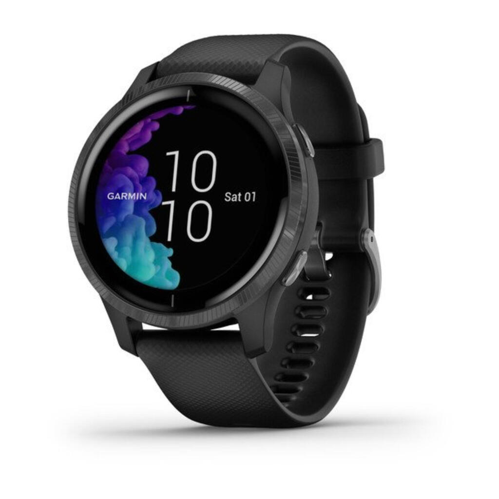 שעון חכם GARMIN VENU עם מוזיקה לאימוני ספורט מסוגים רבים - שחור