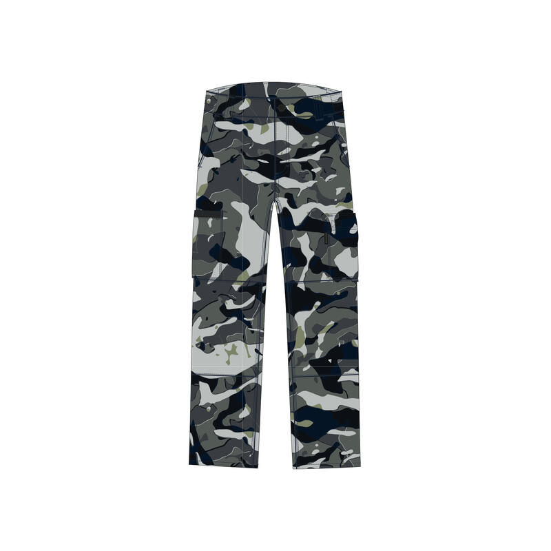 Pantalón Cargo Hombre Solognac Steppe 300 Camuflaje Militar Woodland Verde