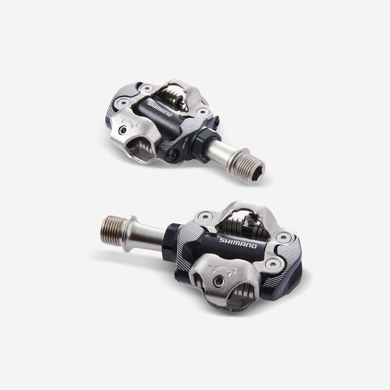 Pedales Shimano M520 Negros, Blancos y Platas