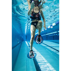 Par Pesas Acuáticas Aquagym Pullstep Azul-Naranja Mesh