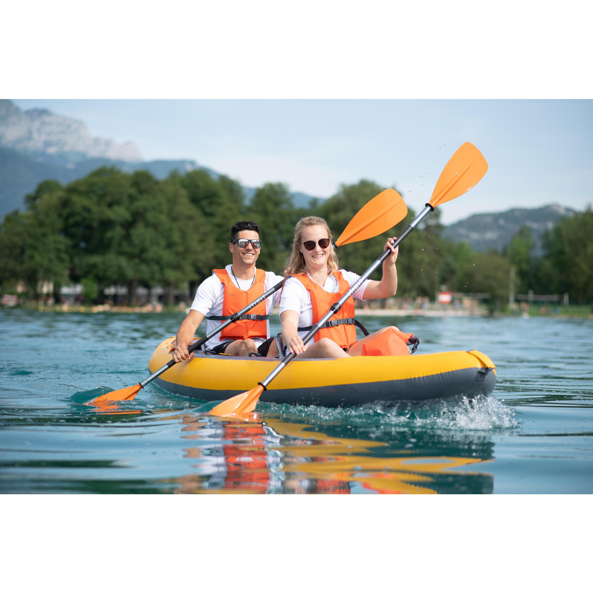 Inflatable 2-seater touring canoe Kayak Fond Haute Pression - X100+