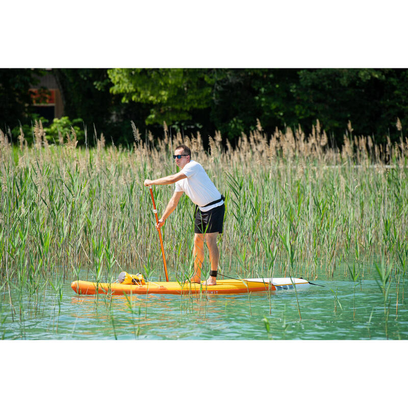 PAGAIE DE STAND UP PADDLE 100 REGLABLE 170-220 CM ORANGE 2 PARTIES