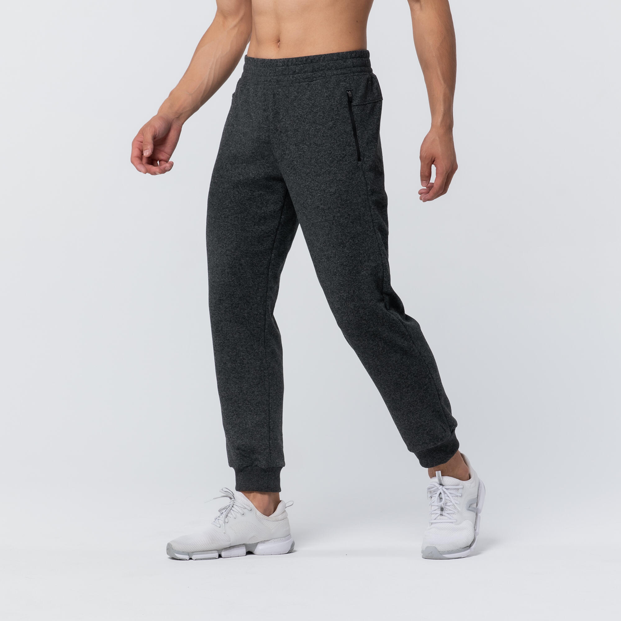 Pantalón jogger fitness hombre mayoritariamente algodón corte recto - 500  DOMYOS | Decathlon