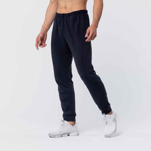 
      Men's Fitness Jogging Bottoms 100 - Blue/Black
  