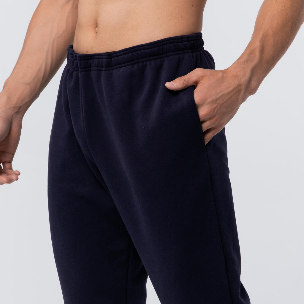 Pantalon Jogging Fitness Homme - 100 Bleu noir