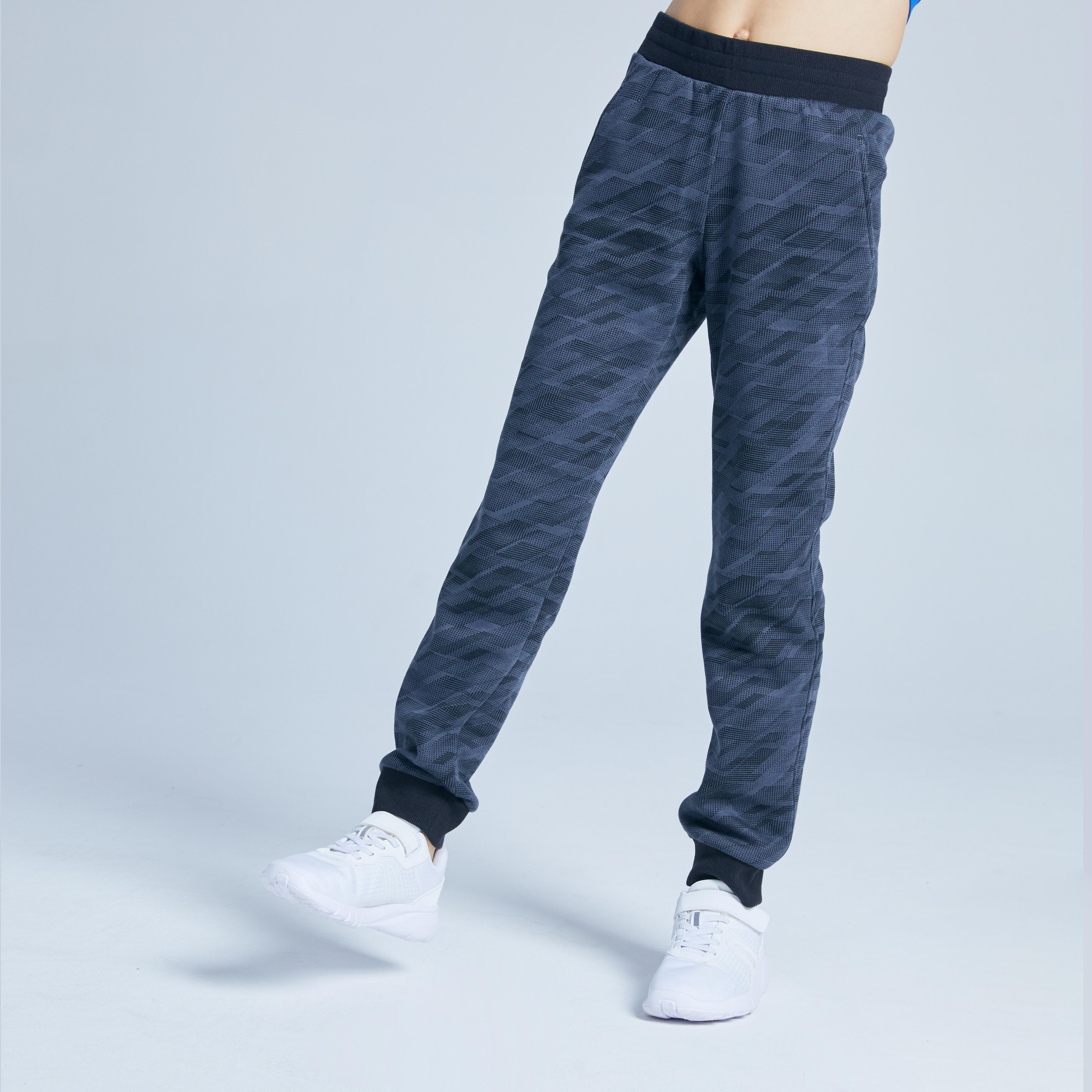 Pantalon de jogging basique poches gris imprim ENFANT