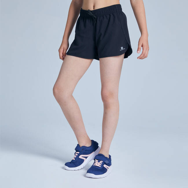 Girls Shorts Gym Breathable W500 - Black