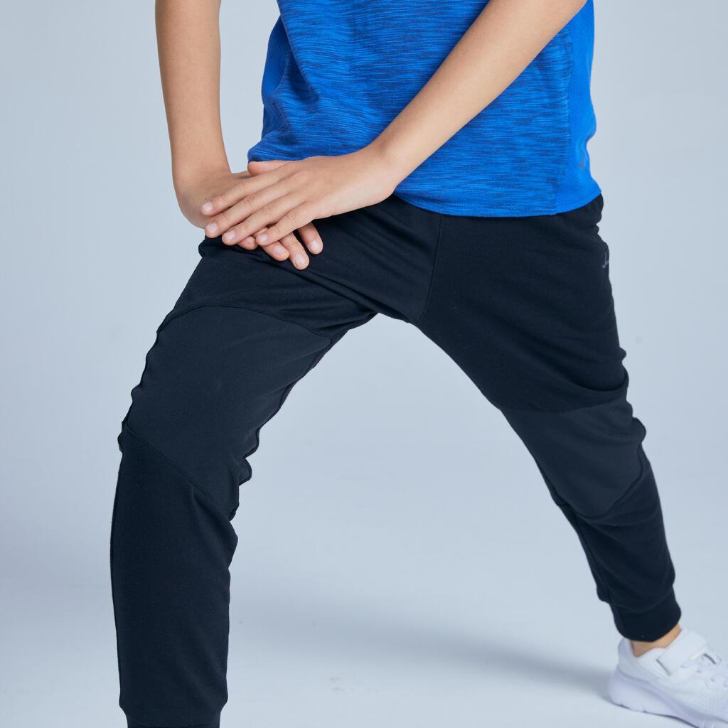 Pantalon de jogging enfant coton large - 500 noir
