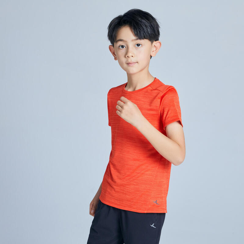 T-shirt enfant synthétique respirant - 500 orange