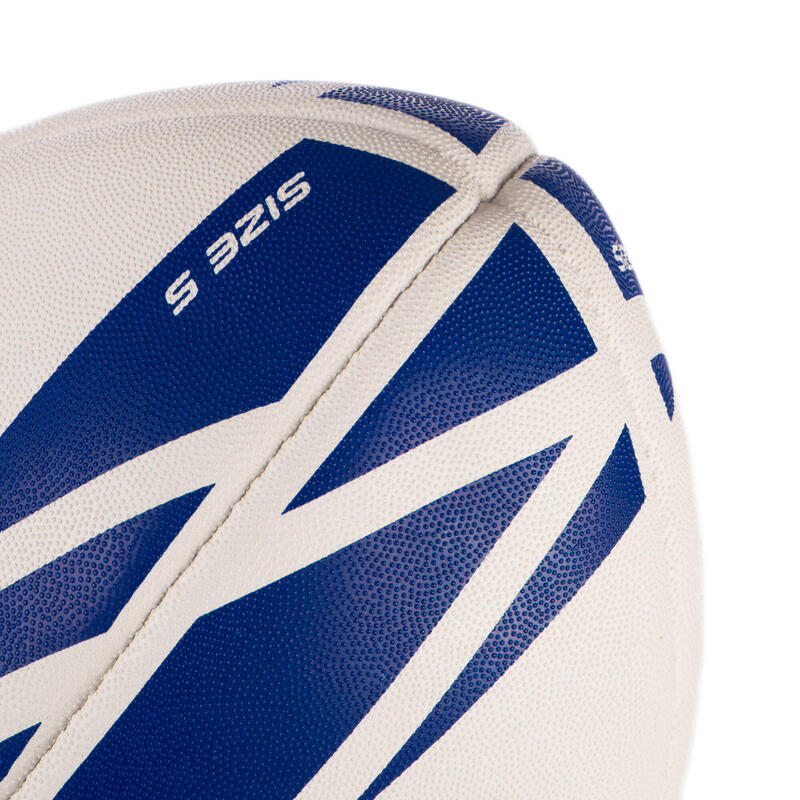 Ballon de rugby R100 taille 5 training bleu