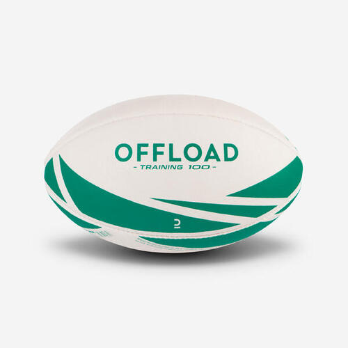 Ballon de rugby R100 Taille 3 training vert