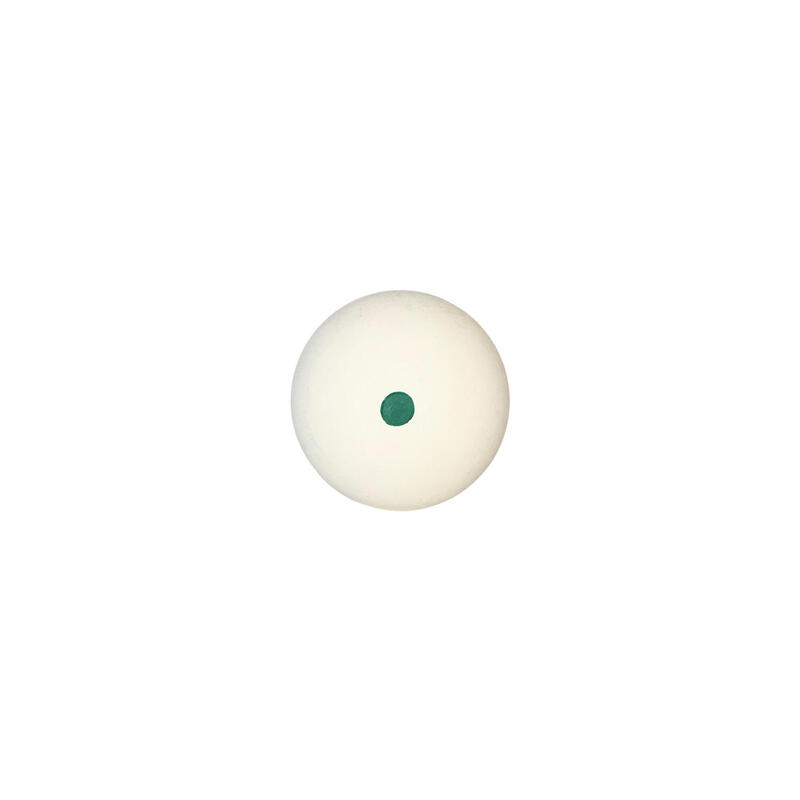 Pelota Paleta Goma Maciza Blanca Punto Verde (Bola)