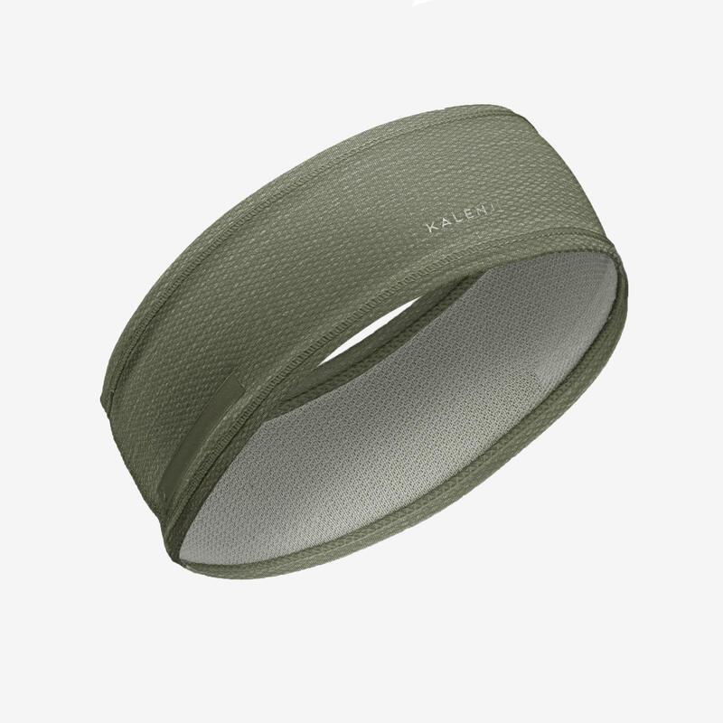 Men Women's KIPRUN running headband - khaki ash