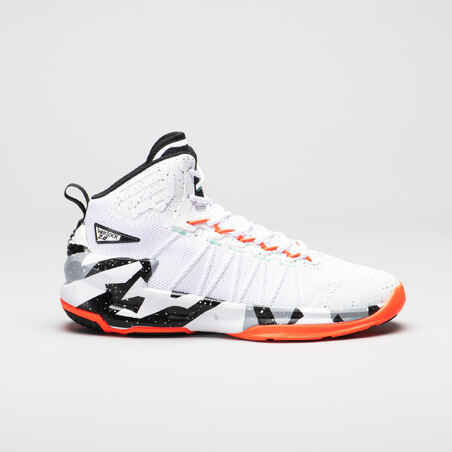 CHAUSSURES DE BASKETBALL HOMME/FEMME - SS500 GRIS ORANGE