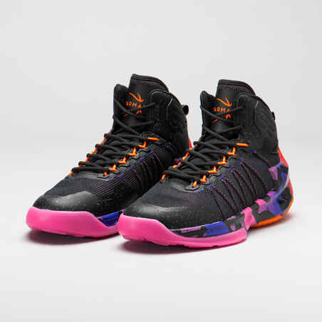 Men's/Women's Basketball Shoes SS500 - Black/Purple