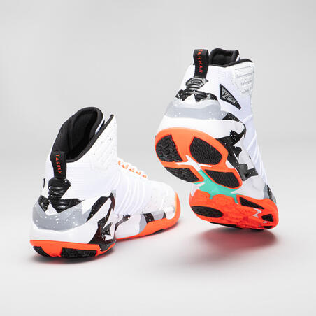 CHAUSSURES DE BASKETBALL HOMME/FEMME - SS500 GRIS ORANGE