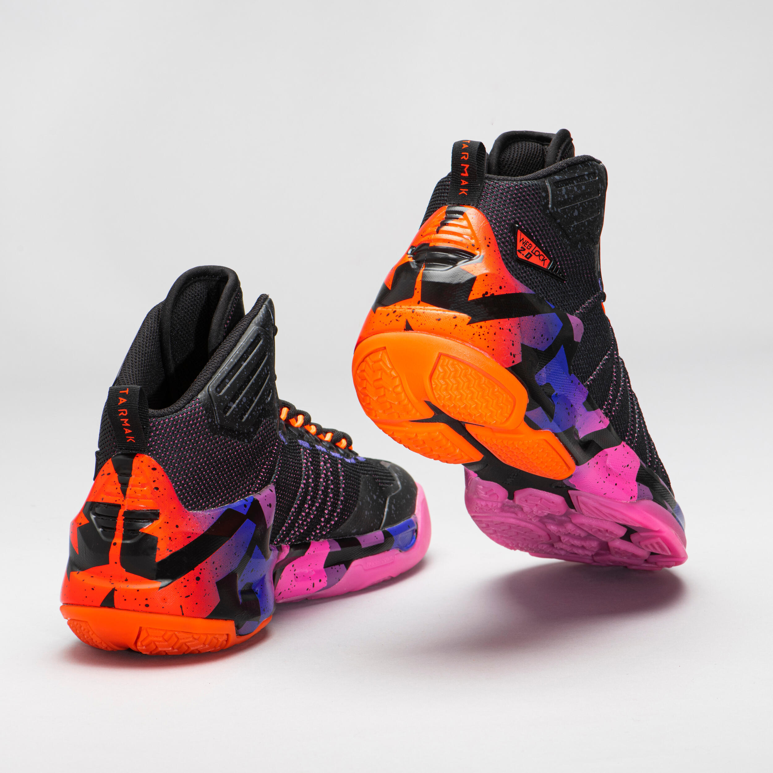 Men's/Women's Basketball Shoes SS500 - Black/Purple 3/9