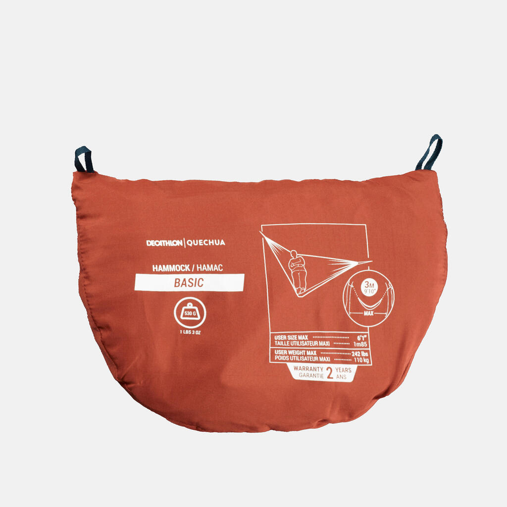 Narandžasta viseća ležaljka BASIC 300 x 150 cm (za jednu osobu)
