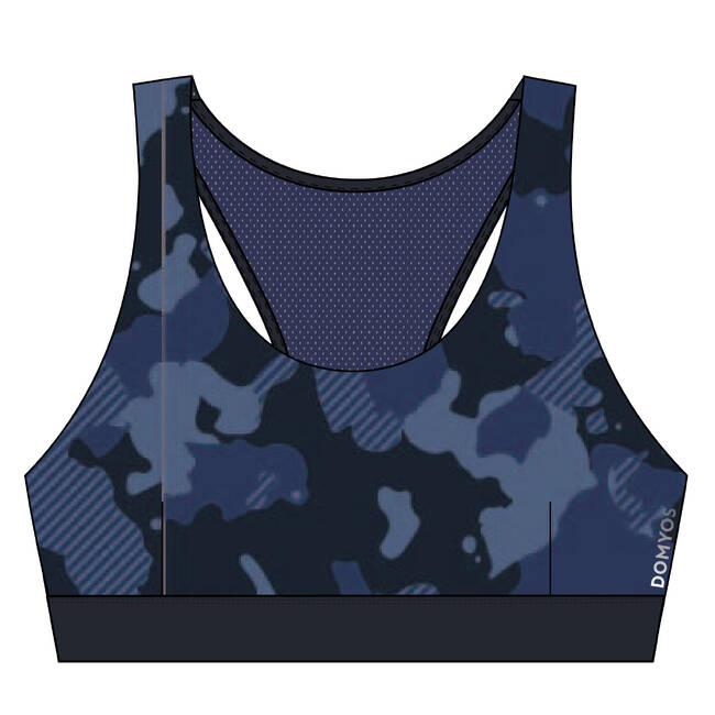 Domyos By Decathlon Blue Abstract Printed Medium Support Sports Bra 8666337  Price in India, Full Specifications & Offers