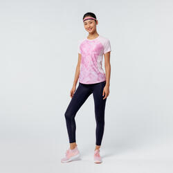 Women's Fitness Cardio Training T-Shirt 500 - Pink Print