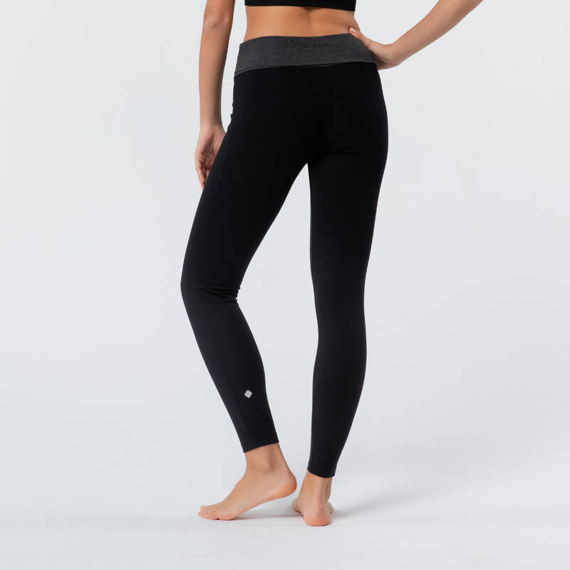 Pantalón para yoga suave de talle alto para Mujer Kimjaly negro
