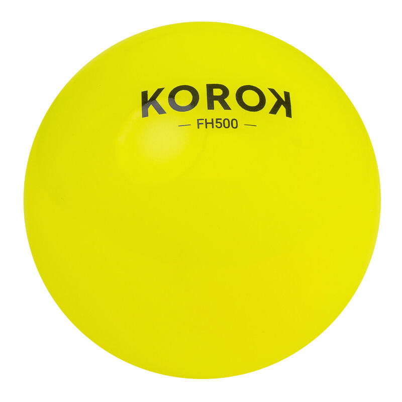 Balle de hockey sur gazon lisse FH500 jaune