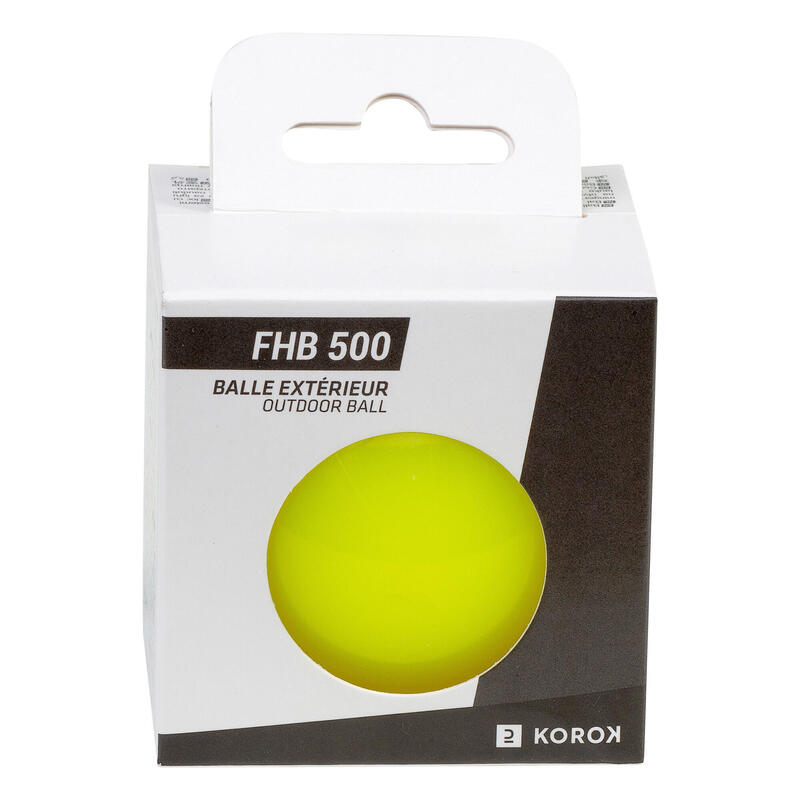 Bola de hóquei em campo liso FH500 amarelo