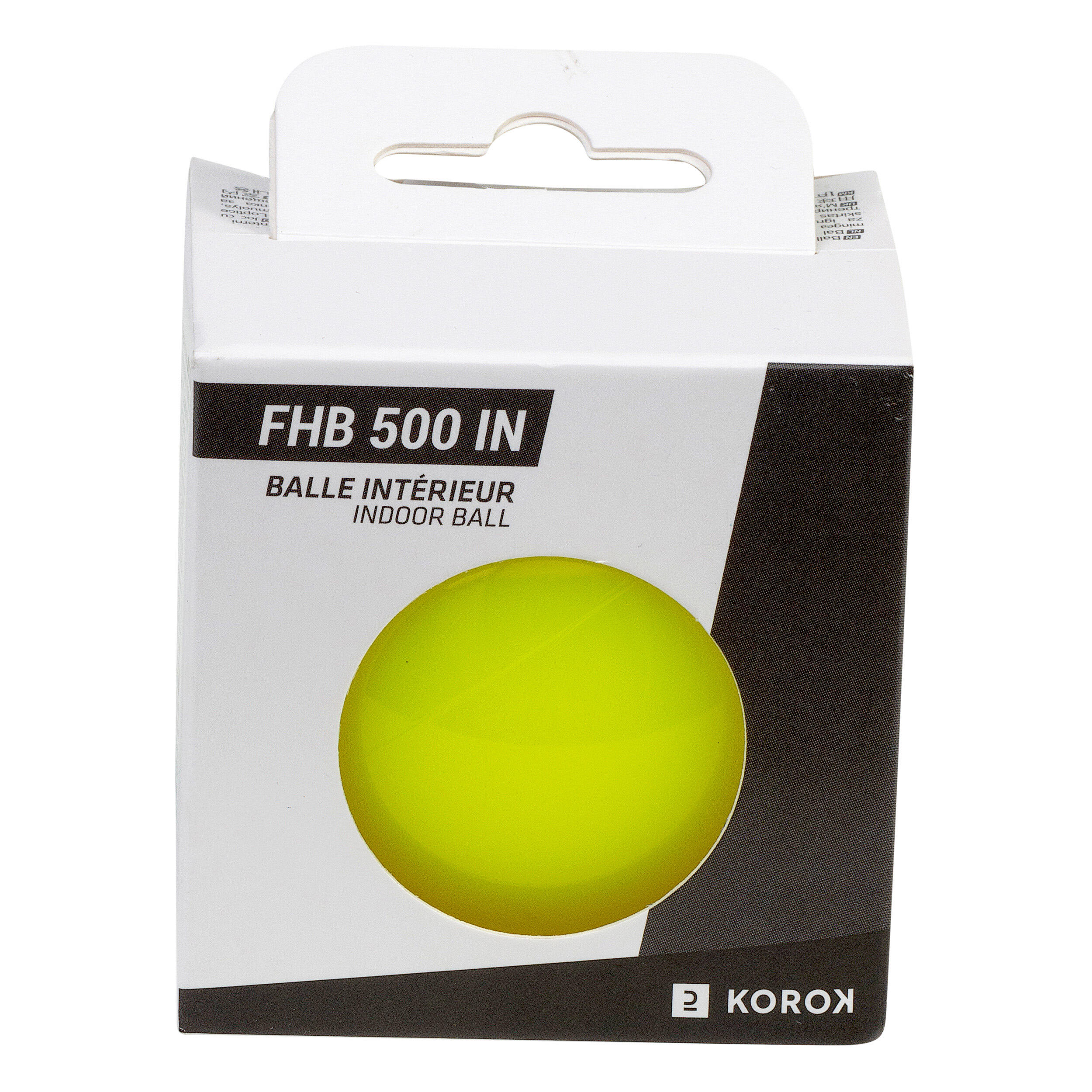 Balle de hockey en salle FH500 jaune 2/2
