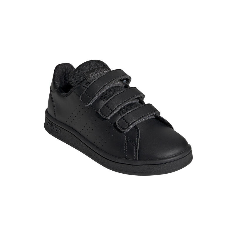 Sneakers met klittenband voor kinderen Advantage zwart