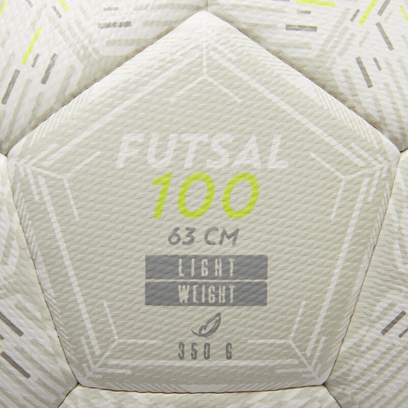 Pallone futsal 100 LIGHT bianco