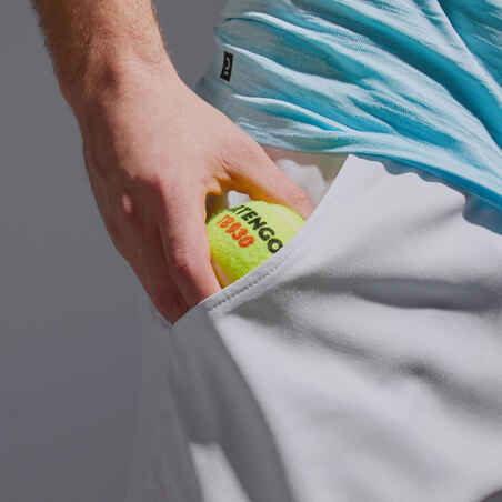 Men's Dry Tennis Shorts TSH 500 - Light Grey