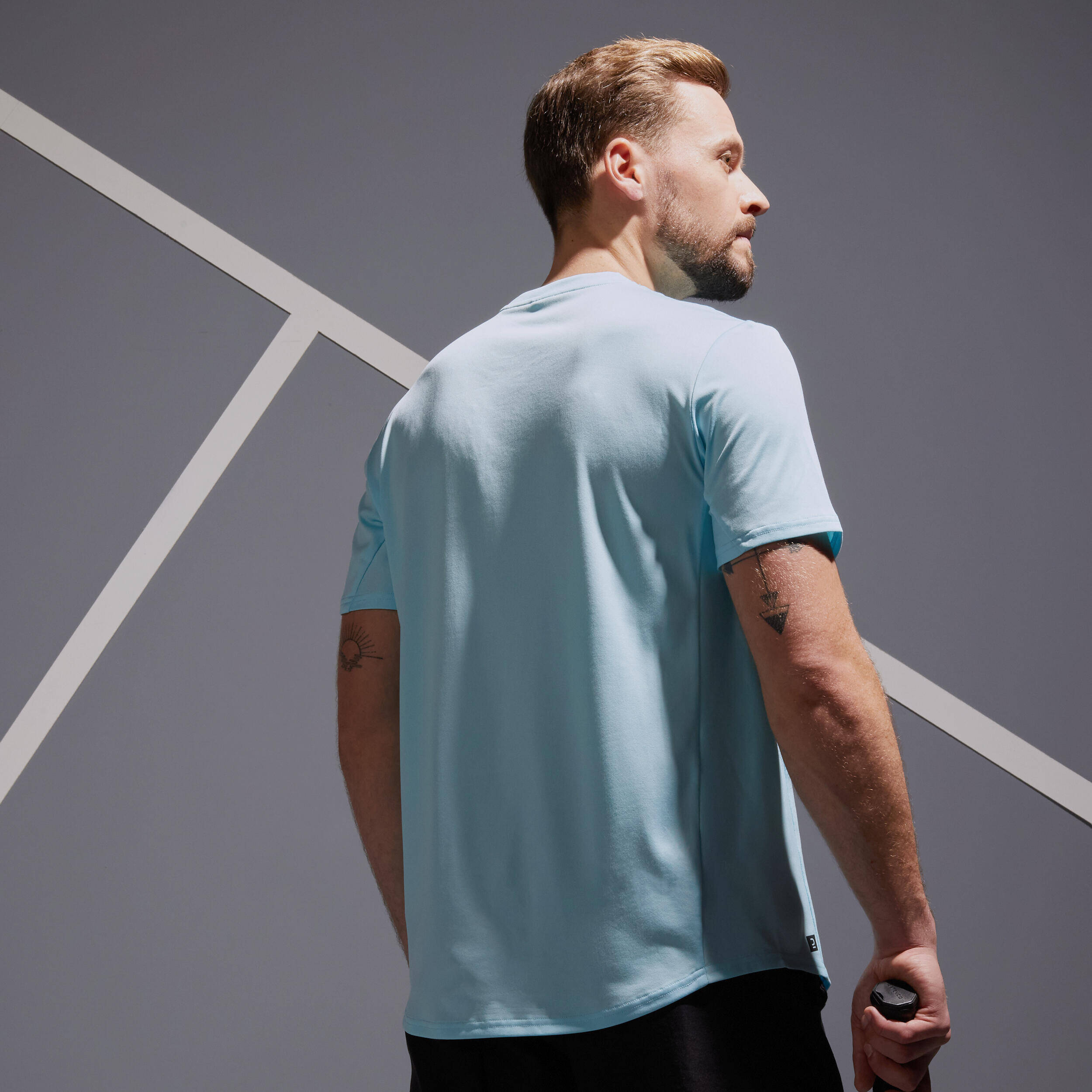 Men Tennis T-Shirt TTS100 Sky Blue -  5