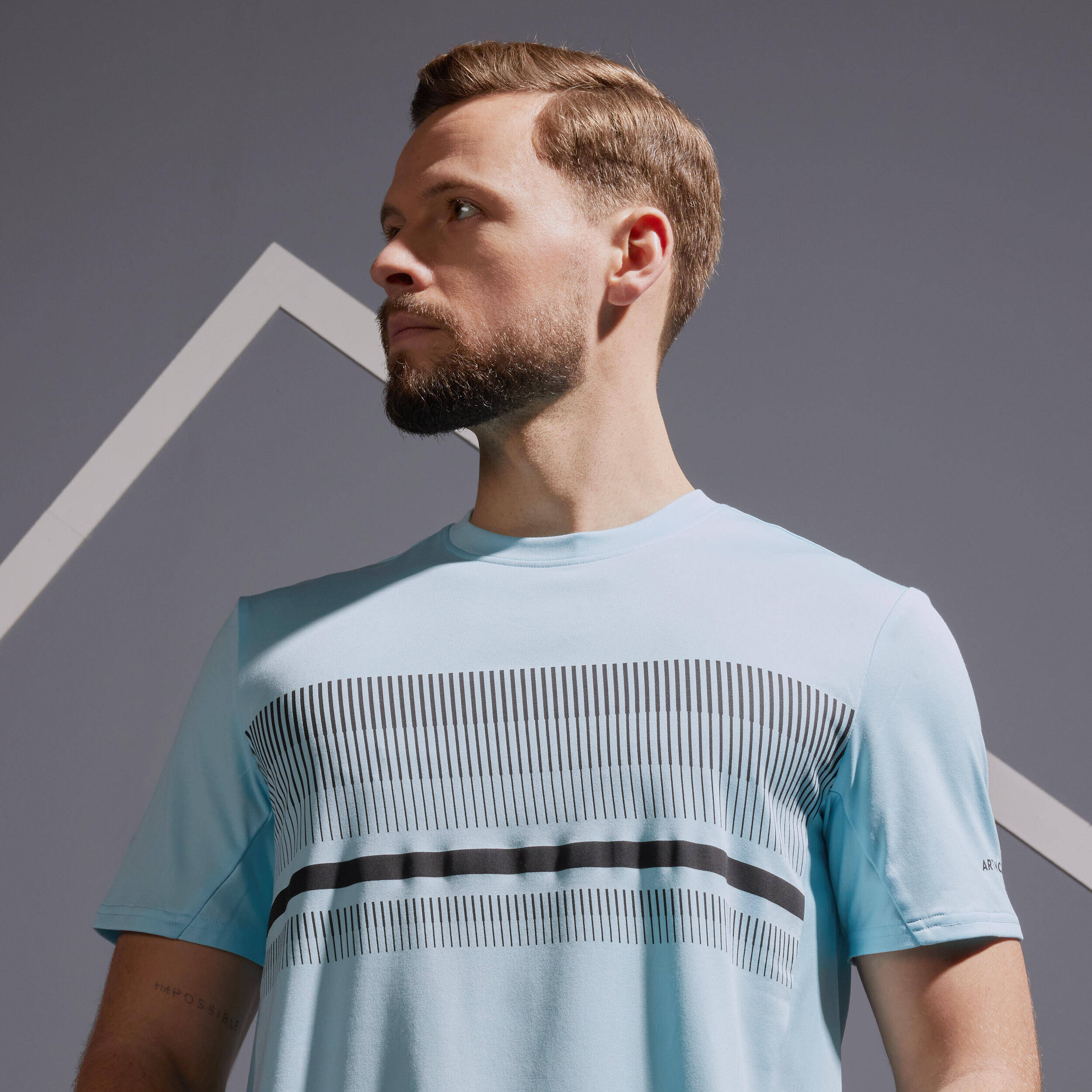 Men Tennis T-Shirt TTS100 Sky Blue -  4