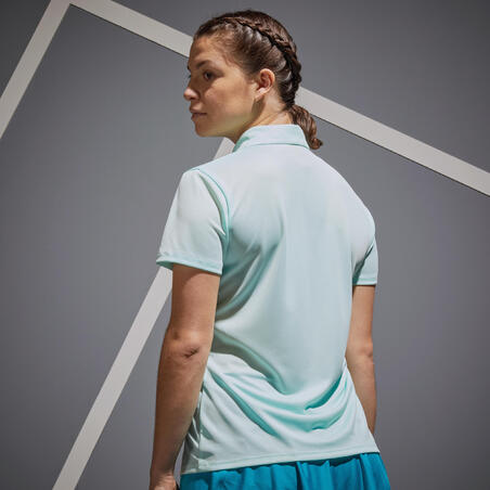 Women's Tennis Polo Shirt Dry 100 - Light Green