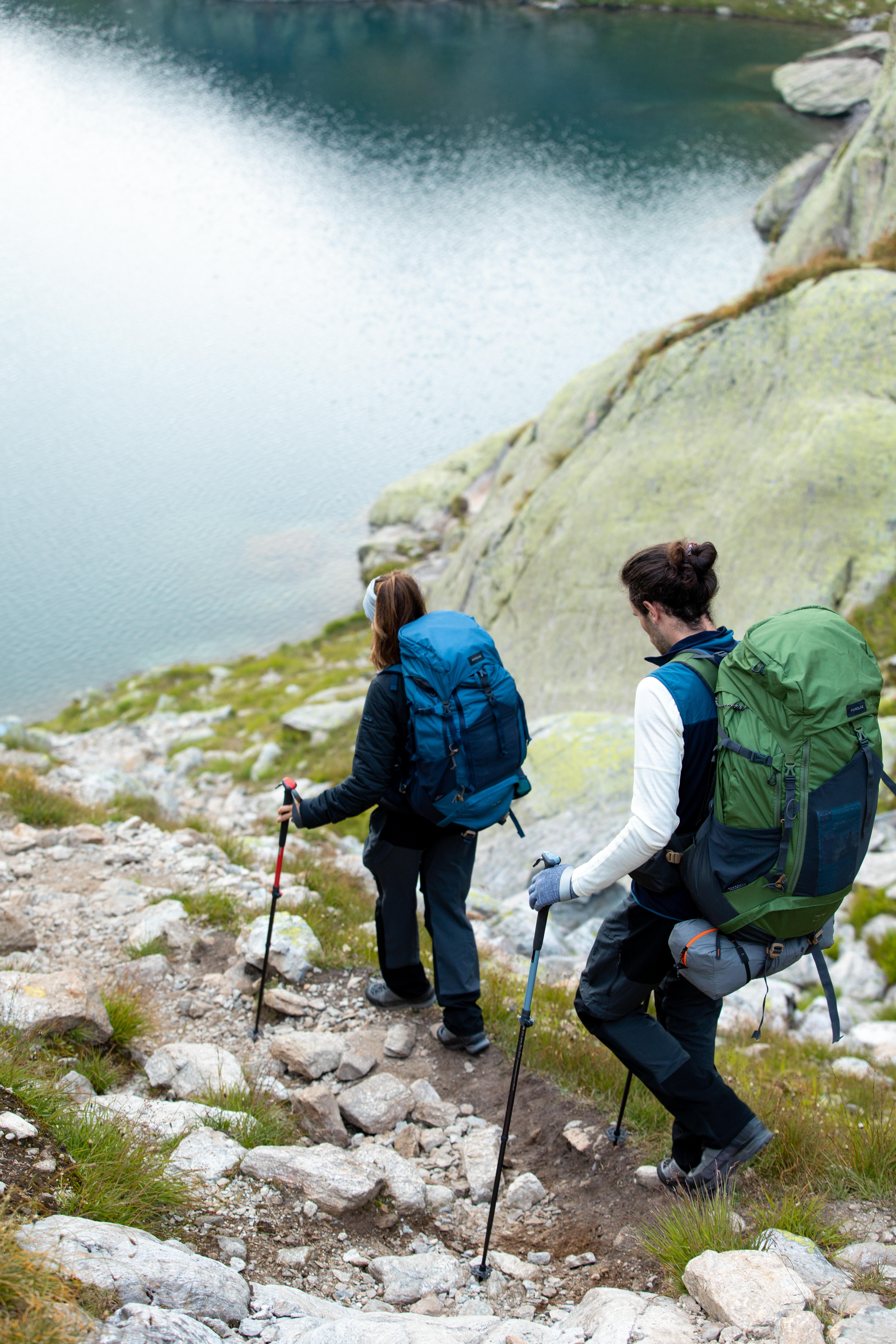 Women's Hiking Pants - MT 500 Grey - Carbon grey, black, Carbon grey -  Forclaz - Decathlon