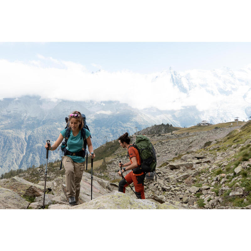 1 wandelstok MT500 grijs snel en precies verstelbaar