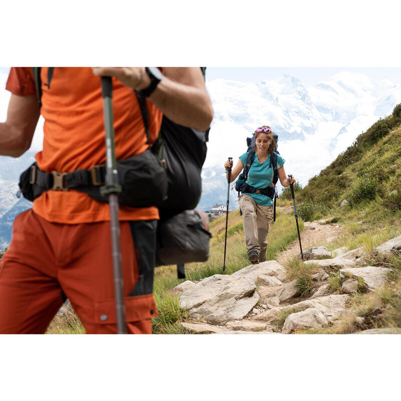 Calças Resistentes de Trekking Montanha - MT500 Homem - Laranja