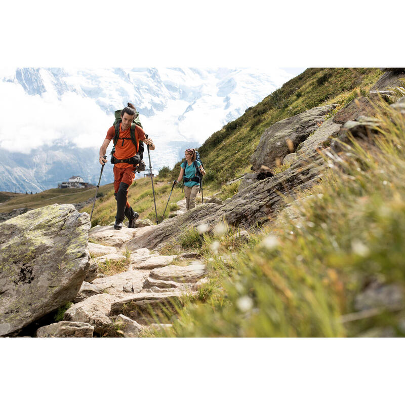 Calças Resistentes de Trekking Montanha - MT500 Homem - Laranja