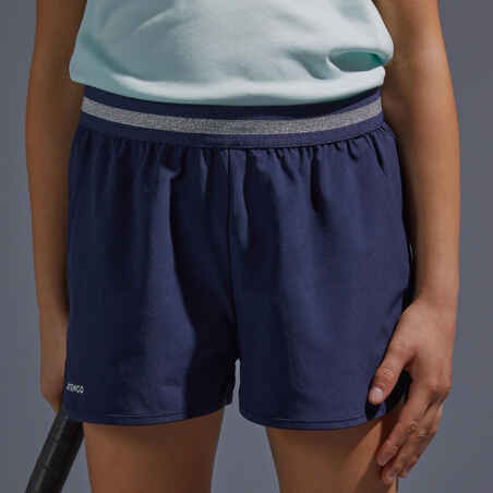 Tennis-Shorts Mädchen TSH500 marineblau