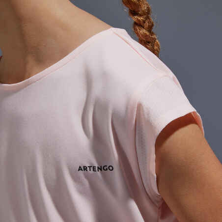 Tennis T-Shirt Mädchen TTS500 rosa