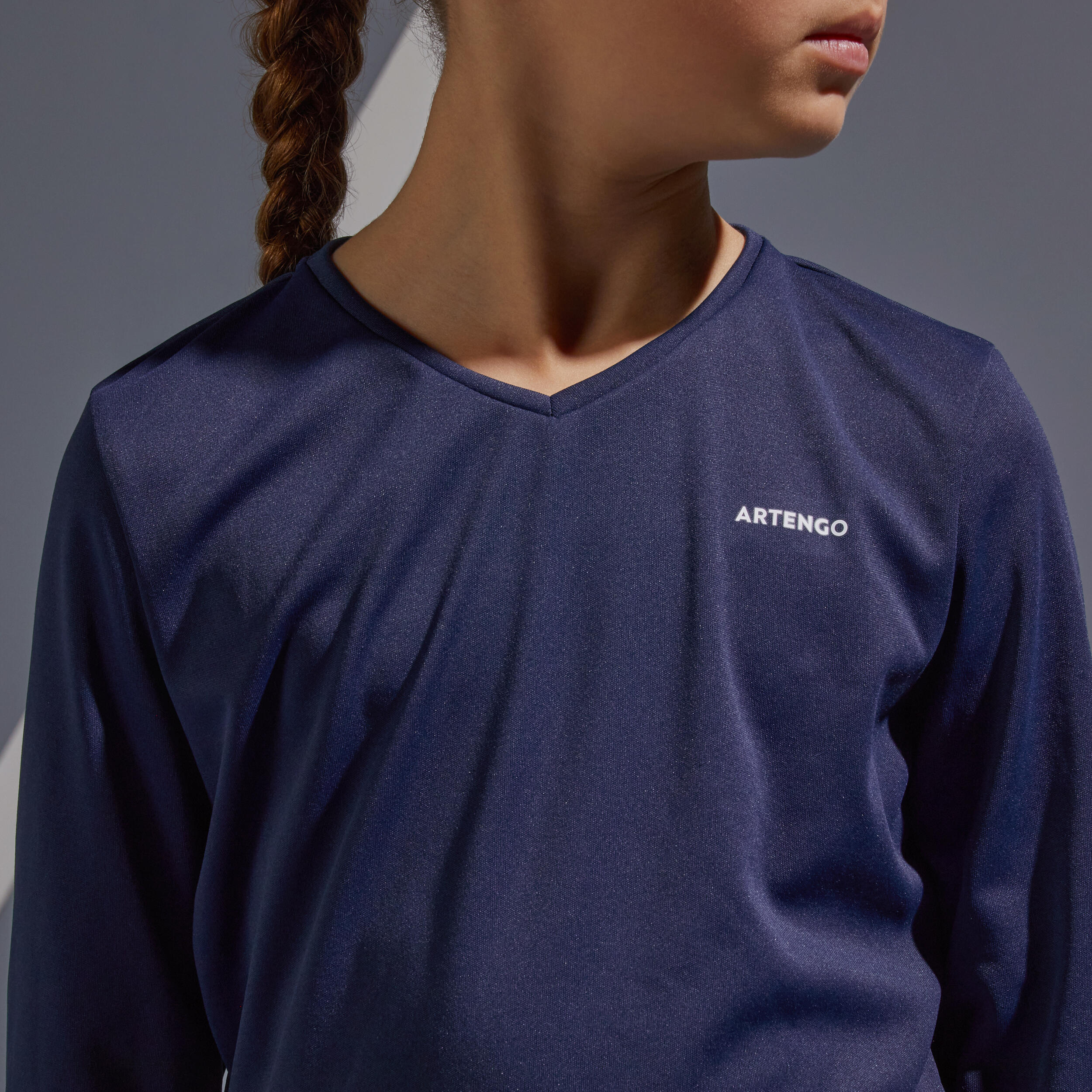 Girls' Thermal T-Shirt 500 - Blue/Pink 6/6