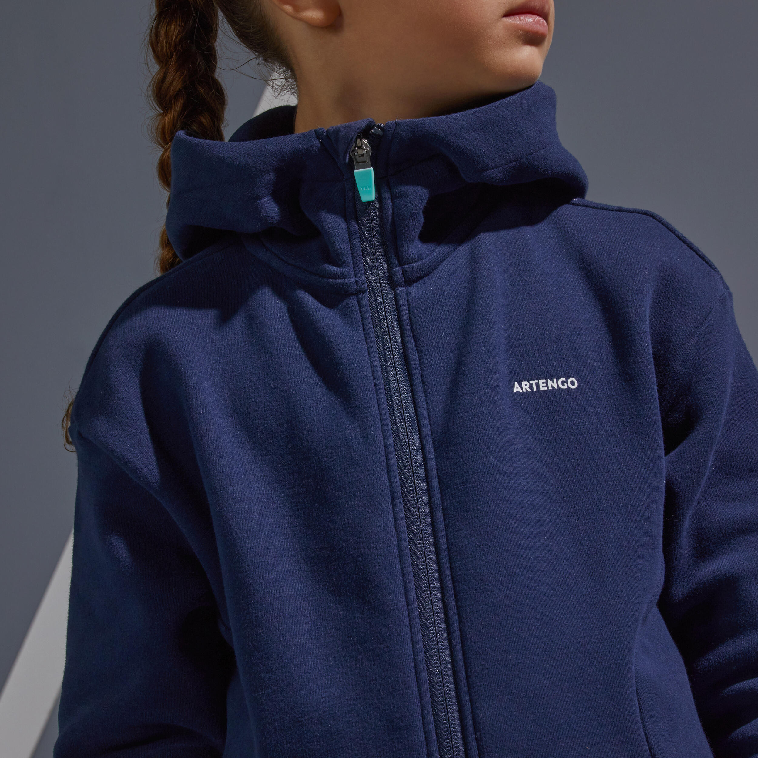 Girls' Thermal Tennis Jacket - Navy 5/7