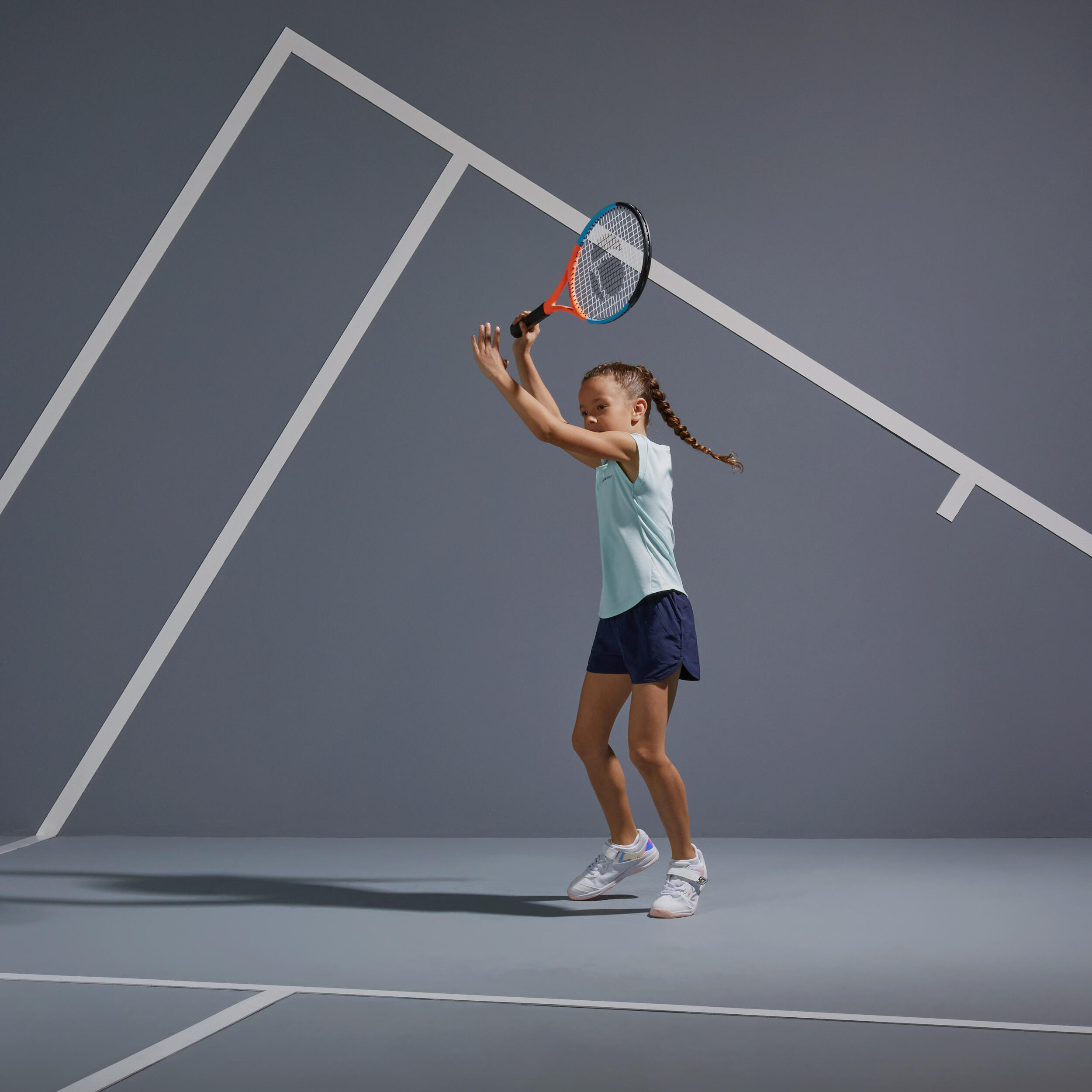 Pantalón corto de tenis Niña Artengo TSH 500 marino 4/5
