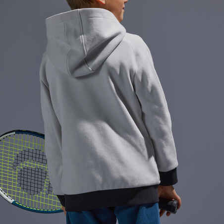 Varm tennisjacka junior grå