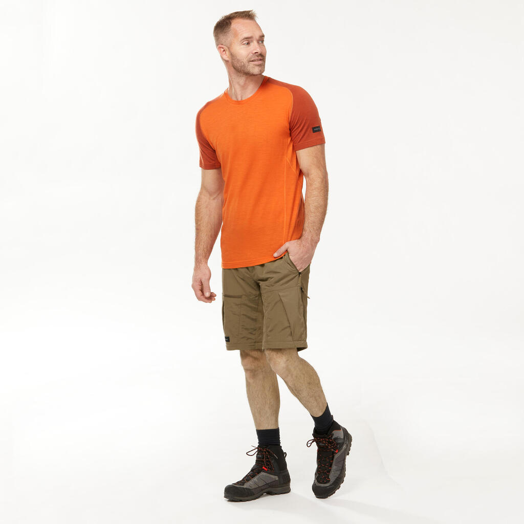 Muške pantalone 2u1 za treking MT500 kaki