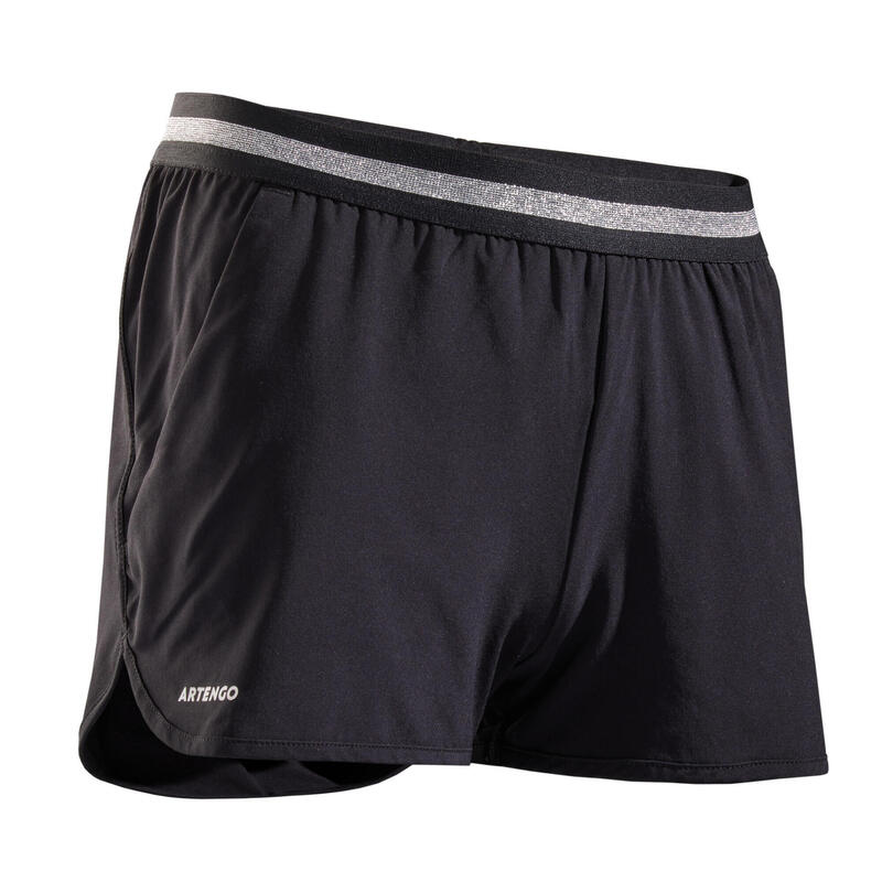 Pantalón corto de tenis Niña Artengo TSH 500 negro