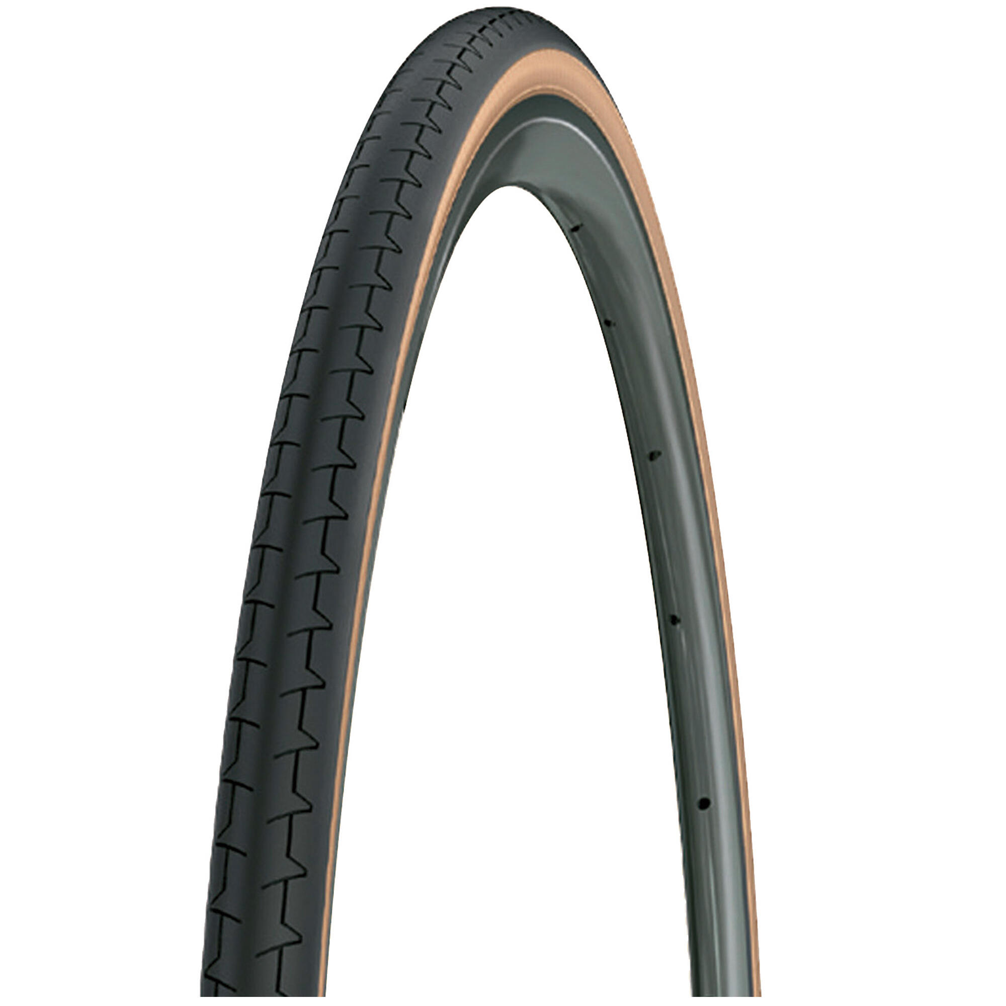 Flex Bead Road Tyre Dynamic Classic 700x28 Black Beige Decathlon