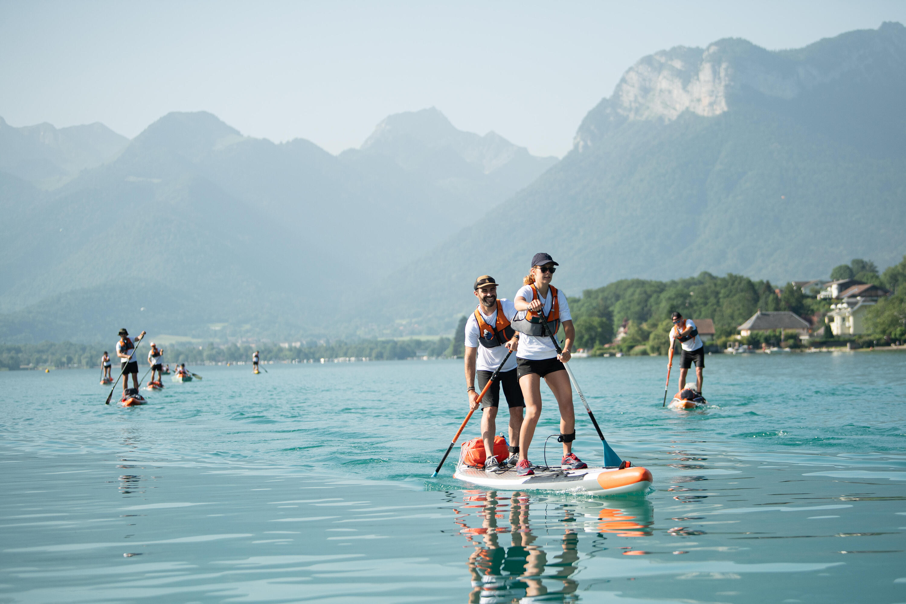 Inflatable tandem SUP made with reinforced dropstitch (15' -35"- 6") - Green. 2/21